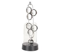 VBXCMLDPO Perpetual Motion Desk Toy, Electronic Swinging Physics Science Ornament, Hypnotic Motion Display with Metal and Plastic Construction for Home School Office Decoration