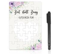 Vbxvsa 24 piezas Puzzle tarjeta de cumpleaños con marcador permanente, cupones de experiencia personalizados para rellenar, ideas de regalo perfectas para muchas ocasiones diferentes
