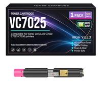 VC7025 Negro Cian Amarillo Magenta Cartuchos tóner 106R03737 106R03738 | 106R03739 106R03740 Para Xerox VersaLink C7020 C7025 C7030 Impresoras chip Trabajo alto rendimiento,Magenta-VC7025