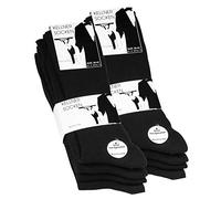 VCA 10 pares Calcetines opacas para hombre - Básico - Negro - 80% algodon