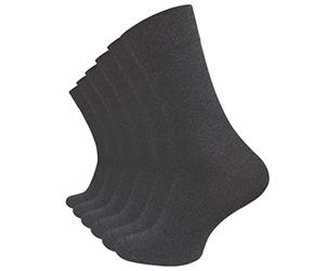 VCA pack de 6 Calcetines lisos sin goma para hombre, Calcetines diabéticos