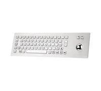 VCBGDJI All-Metal Stainless Steel Mouse with Full-Size English Keyboard, Waterproof and Dustproof, Suitable For Industrial Machinery and Self-Service Kiosks(Silver,USB)