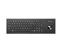 VCBGDJI All-Metal Stainless Steel Mouse with Full-Size English Keyboard, Waterproof and Dustproof, Suitable For Industrial Machinery and Self-Service Kiosks(Black,USB)