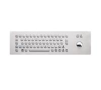 VCBGDJI Embedded Stainless Steel Industrial Keyboard, Integrated Trackball Explosion-Proof Keyboard For Information Kiosks(USB)