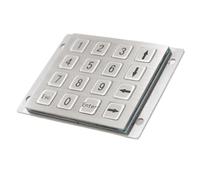 VCBGDJI Metal Mini 16-Key Numeric Keypad, Industrial Embedded Keypad Outdoor Use(Flat Cable Matrix Interface)