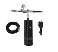 VCBGDJI Mini Kit de aerógrafo Copa Reemplazable Negro Rojo Pistola Rociador Rojo for Pintura Peluquería Maquillaje Decoración De Alimentos Tatoo Clavo(D)