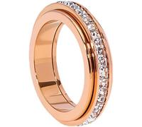 VCCKNB JEWELRY Anillo antiansiedad antiansiedad, anillo giratorio de circonia cúbica, anillos antiansiedad para mujeres y niñas, anillo de preocupación por el estrés, anillo de meditación, J, Acero