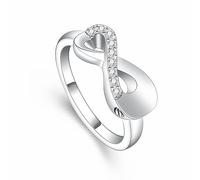 VCCWYQK Anillo de cremación de amor infinito para cenizas, de acero inoxidable, para guardar a tus seres queridos, recuerdo de cenizas, anillo de dedo, urna conmemorativa, joyería conmemorativa para