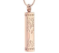 VCCWYQK Collar con colgante para cenizas de ser amado, urna, árbol de la vida, unisex, botecito de cremación de ceniza, joyería conmemorativa (H-4)