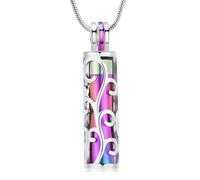 VCCWYQK Collar de ceniza de urna de árbol de la vida para mujeres, hombres, frascos de cremación de cenizas, colgante de ceniza amada, joyería conmemorativa (A)