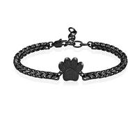 VCCWYQK Pulsera de urna con estampado de huellas para cenizas para perro/gato, joyería de cremación para cenizas, animales lindos, pulseras de recuerdo conmemorativas, regalos de joyería para mujeres