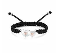 VCCWYQK Pulsera de urna de doble corazón para cenizas para mujer, acero inoxidable, joya conmemorativa para humanos Pet of Loved Ones Keepsake regalo, Acero inoxidable, Sin gemas