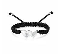 VCCWYQK Pulsera de urna de doble corazón para cenizas para mujer, acero inoxidable, joya conmemorativa para humanos Pet of Loved Ones Keepsake regalo, Acero inoxidable, Sin gemas