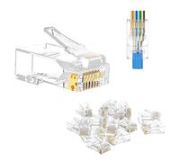 VCE 25 Unidades Conector RJ45 Profesional para Cat6/Cat5E/Cat5 Cable Ethernet, Conector para Dispositivos con Puerto RJ45 Estándar, como PC ADSL Router Switch (25)