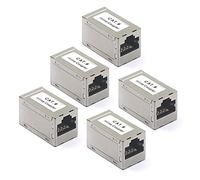 VCE M236 Empalme RJ45 Blindado Universal, para Conector RJ45 CAT6/CAT5E/CAT5-1000 Mbps, Plug and Play, Fácil de Transportar, 5 Unidades