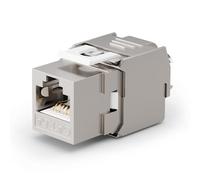 VCELINK 1 módulo CAT 6A Keystone RJ45 para cable LAN de 10 Gbps hasta 500 MHz AWG 22-26 sin herramientas LSA totalmente apantallado STP para panel de conexiones y toma de red