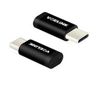VCELINK 2 Unidades Adaptador USB C a Micro USB,USB Tipo C (Macho) a Micro USB (Hembra) Compatible con MacBook, Samsung S8, ChromeBook Pixel y más