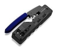VCELINK GJ671BL Crimpadora RJ45 Pasante Crimpadora Profesional para Conector RJ45,RJ12,RJ11