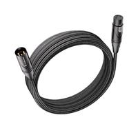 VCELINK XLR - Cable de micrófono (3 m, conector macho a hembra, 99,99% OFC chapado en oro, compatible con alimentación fantasma/tarjeta de sonido/mezclador/amplificador/dispositivos de transmisión en