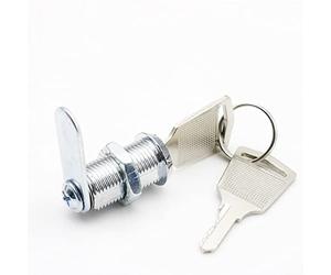 VCHEL Mini cerradura de leva con 2 llaves, diámetro de 12 mm, aleación de zinc, fácil de instalar para armarios, cajones, muebles, accesorios, longitud de 20 mm