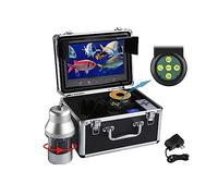 VCHICS Cámara de Pesca Submarina 9 Pulgadas Pantalla Grande a Color 1000TVL Buscador de Peces 360° Rotación Horizontal Cámara Impermeable 30M Cable para Pesca en Hielo en Kayak en