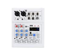 VCHICS Mezclador de Audio, 4 Canales DC 5V computadora móvil USB Reproducir y Grabar 88 Efectos DSP Echo Reverb Mezclador Personal para Guitarras, Bajos y teclados