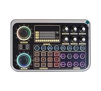 VCHICS Mezclador de Audio, Kit de Tarjeta de Sonido de transmisión en Vivo Mezclador de Interfaz de grabación de PC con micrófono for transmisión para Guitarras, Bajos y teclados