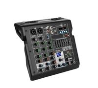 VCHICS Mezclador de Audio, Mezclador de 4 Canales B4 Mesa de Sonido Consola de Mezclas de DJ Profesional Incorporada 99 Efectos Digitales DSP 48V Phantom Power para Guitarras, Bajos y teclados(B4)