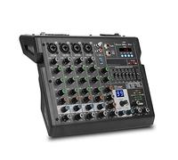 VCHICS Mezclador de Audio, Mezclador de 4 Canales B4 Mesa de Sonido Consola de Mezclas de DJ Profesional Incorporada 99 Efectos Digitales DSP 48V Phantom Power para Guitarras, Bajos y teclados(B6)