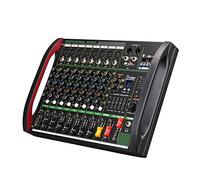 VCHICS Mezclador de Audio, Mezclador de 4 Canales DSP Efecto de reverberación Mezclador Profesional USB Equilibrio Familia Puesta en Escena KTV para Guitarras, Bajos y teclados