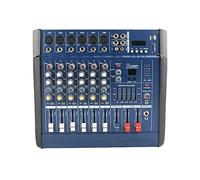 VCHICS Mezclador de Audio, Mezclador de 6 Canales Consola mezcladora Grabar 48V Phantom Power con BT para Guitarras, Bajos y teclados
