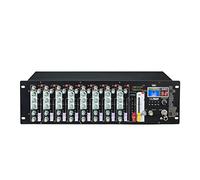VCHICS Mezclador de Audio, Mezclador de 8 Canales MP3 Entrada USB 48V Phantom Power DJ Mezclador de Sonido para Guitarras, Bajos y teclados
