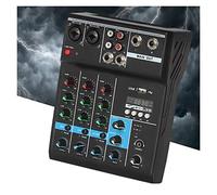 VCHICS Mezclador de Audio, Mezclador Profesional de 4 Canales, Consola mezcladora de Sonido for Controlador de Interfaz de DJ, Mesa Digital, Nueva Tarjeta para Guitarras, Bajos y teclados