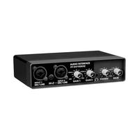 VCHICS Mezclador de Audio, Tarjeta De Sonido Profesional, Mezclador De Audio, Monitoreo De Canales, Guitarra Eléctrica, Grabación En For Canto En Estudio para Guitarras, Bajos y teclados(Q-22)