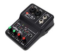 VCHICS Mezclador de Audio, Tarjeta De Sonido Profesional, Mezclador De Audio, Monitoreo De Canales, Guitarra Eléctrica, Grabación En For Canto En Estudio para Guitarras, Bajos y teclados(Q-12)