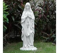 VChymm Estatua de oración de la Virgen María de 31.9 pulgadas de alto, decoración religiosa para jardín, jardín, hogar, patio, césped, pasillo, escultura