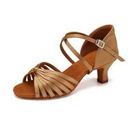 VCIXXVCE Zapatos de Baile Latino Mujer Beige Profesional Salsa Tango Bachata Samba Práctica Zapatos de Baile de Salon, 40 EU