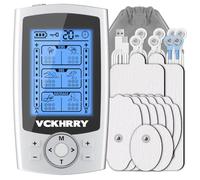 VCKHRRY 3 en 1 Electroestimulador Muscular de 36 programas, con función TENS EMS Masaje, 20 Niveles de Intensidad para Muscular Relajación, 2 Canales y 10 Electrodos, Función de Masaje