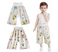 Vckrio Pantalones de Entrenamiento Reutilizables Bebé, 2 Piezas Blanco Ropa Interior Absorbente Niño Algodón Braguitas Calzoncillos de Entrenamiento Lavable Dinosaurio Animales Impresión para 1-4 Años