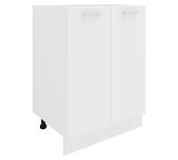 VCM Armario de Cocina Ancho 60 cm Puertas batientes Mueble bajo Cocina Muebles de Cocina Esilo Blanco