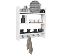 VCM Armario de Cocina Especiero Cuchara de Cocina Ancho 60 cm Mueble Alto Cocina Mobiliario de Cocina Estante Alto Esilo Blanco