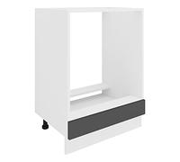 VCM Armario de horno ancho 60 cm Armario de conversión de estufa Armario de estufa Esilo Blanco/antracita