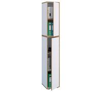 VCM Armario de Oficina de Madera Archivador Mobiliario de Oficina Armario Salia 5 Pliegues Ancho 30 cm Puerta batiente Blanco