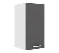 VCM Esilo - Armario de Cocina (30 cm de Ancho, Puerta de Madera), Color Blanco y Antracita