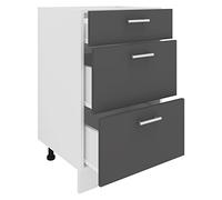 VCM Esilo - Armario de Cocina (50 cm), Color Blanco y Antracita