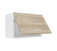 VCM Armario de Cocina Ancho 60 cm Armario abatible Armario de Pared Cocina Muebles de Cocina Esilo Blanco/Roble Sonoma