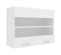 VCM Esilo - Armario de Cocina (80 cm de Ancho, Puerta de Cristal Mate), Color Blanco