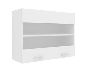 VCM Esilo - Armario de Cocina (80 cm de Ancho, Puerta de Cristal Mate), Color Blanco
