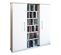 VCM Estante de Madera para CD DVD Estantería Armario Estantería de pie Santo Puerta de Cristal Estante de Madera para CD DVD Estantería Armario Estantería de pie Santo Puerta de Cristal