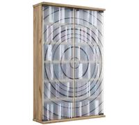 VCM Estantería de Madera para CD DVD Estantería Armario Puerta de Cristal Tilano L Estantería de Madera para CD DVD Estantería Armario Puerta de Cristal Tilano L